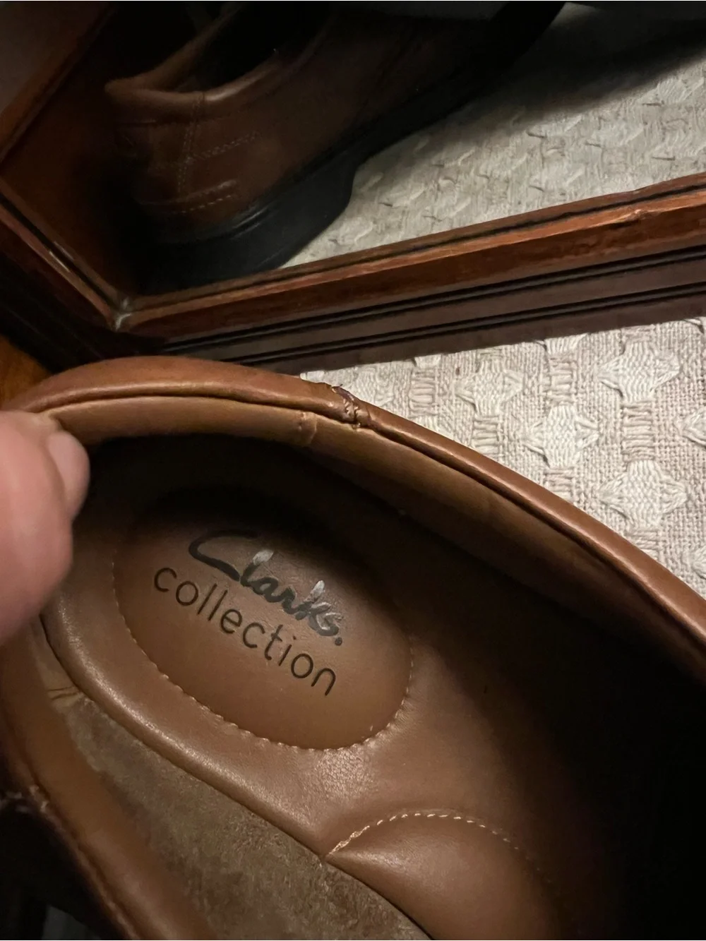 CLARK'S Classic‎ Escalade Step Slip On Leather Loafers Brown Black Men's Size 11